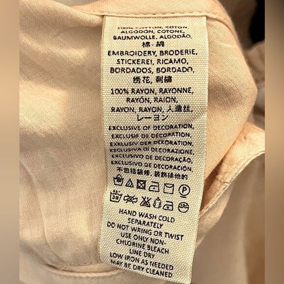 Free People “The garden embroidered crop top” Large. NWT - Picture 9 of 10